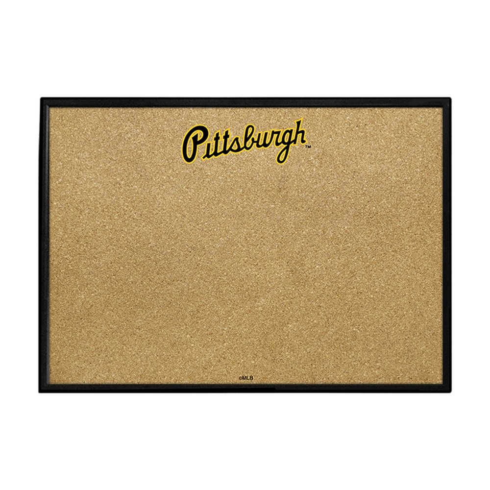 Pittsburgh Pirates: Wordmark - Framed Corkboard - The Fan-Brand