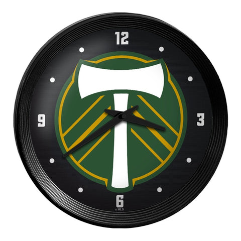 Portland Timbers: Ribbed Frame Wall Clock - The Fan-Brand