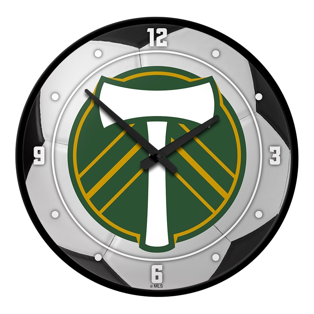 Portland Timbers: Soccer Ball - Modern Disc Wall Clock - The Fan-Brand