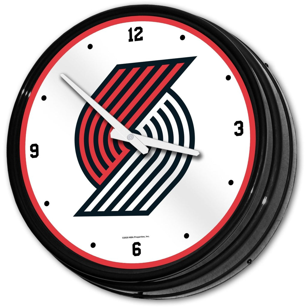 Portland Trail Blazers: Retro Lighted Wall Clock - The Fan-Brand