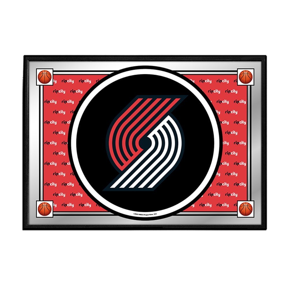 Portland Trail Blazers: Team Spirit - Framed Mirrored Wall Sign - The Fan-Brand