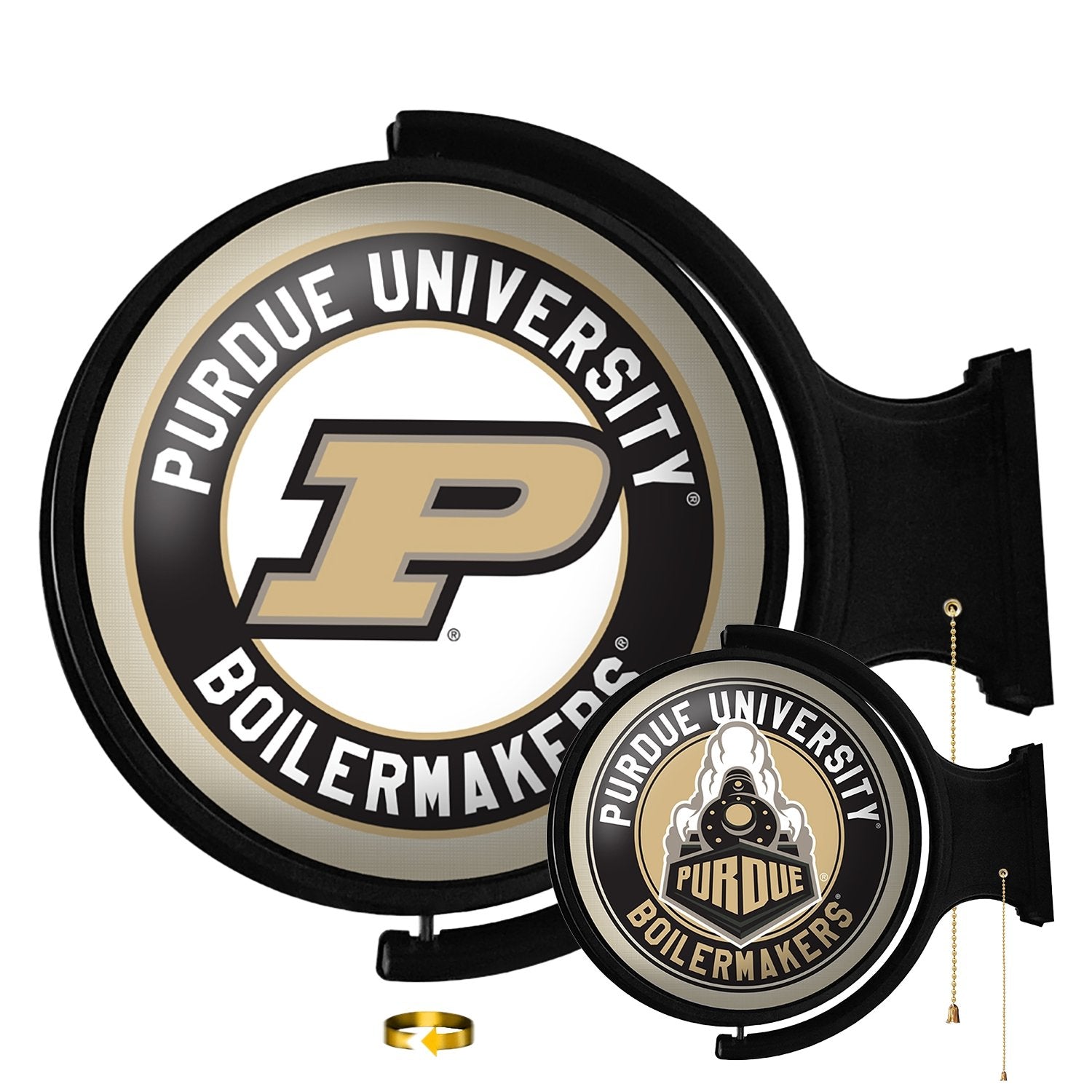 Purdue Boilermakers: Original Round Double-Sided Rotating Lighted Wall ...