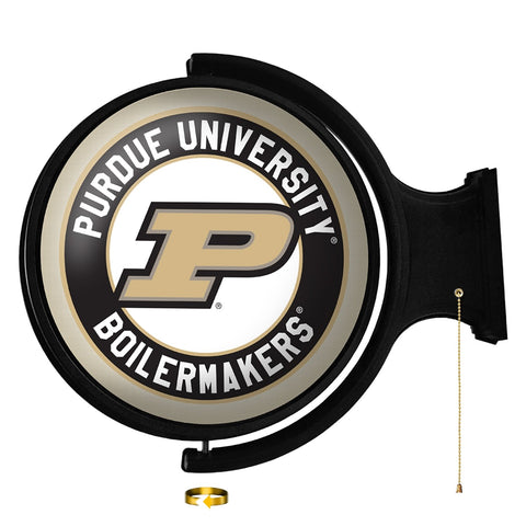 Purdue Boilermakers: Original Round Rotating Lighted Wall Sign - The Fan-Brand