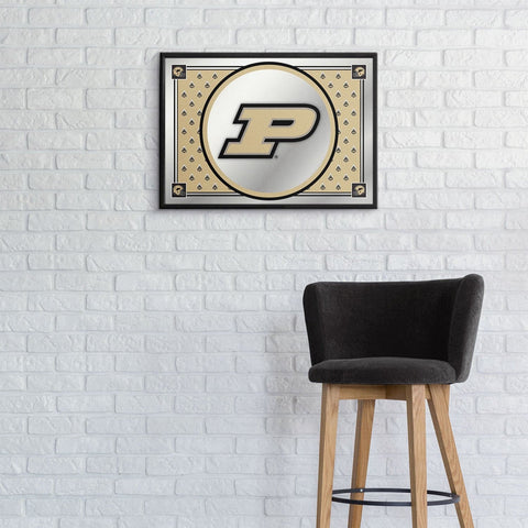 Purdue Boilermakers: Team Spirit - Framed Mirrored Wall Sign - The Fan-Brand