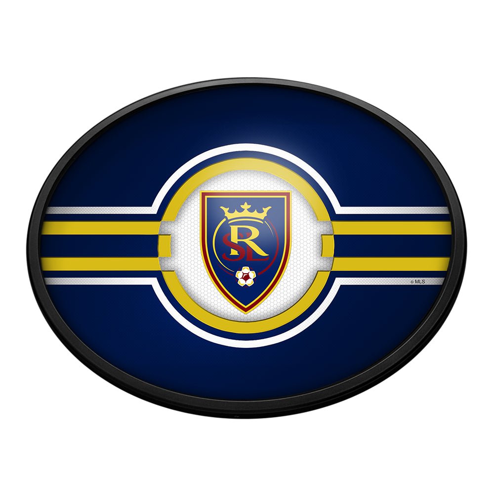 Real Salt Lake: Oval Slimline Lighted Wall Sign - The Fan-Brand