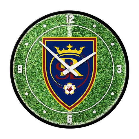 Real Salt Lake: Pitch - Modern Disc Wall Clock - The Fan-Brand