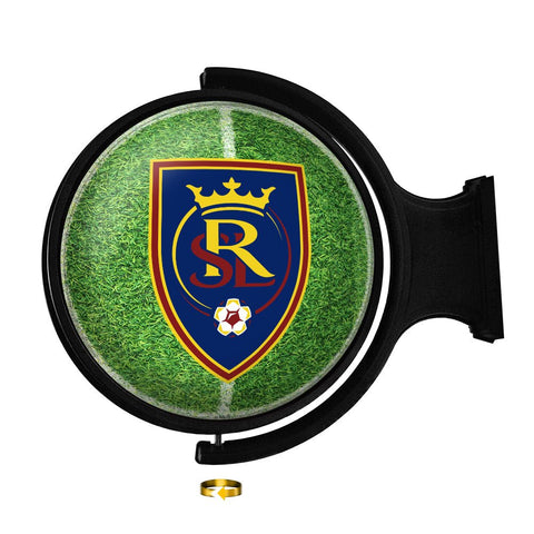 Real Salt Lake: Pitch - Original Round Rotating Lighted Wall Sign - The Fan-Brand