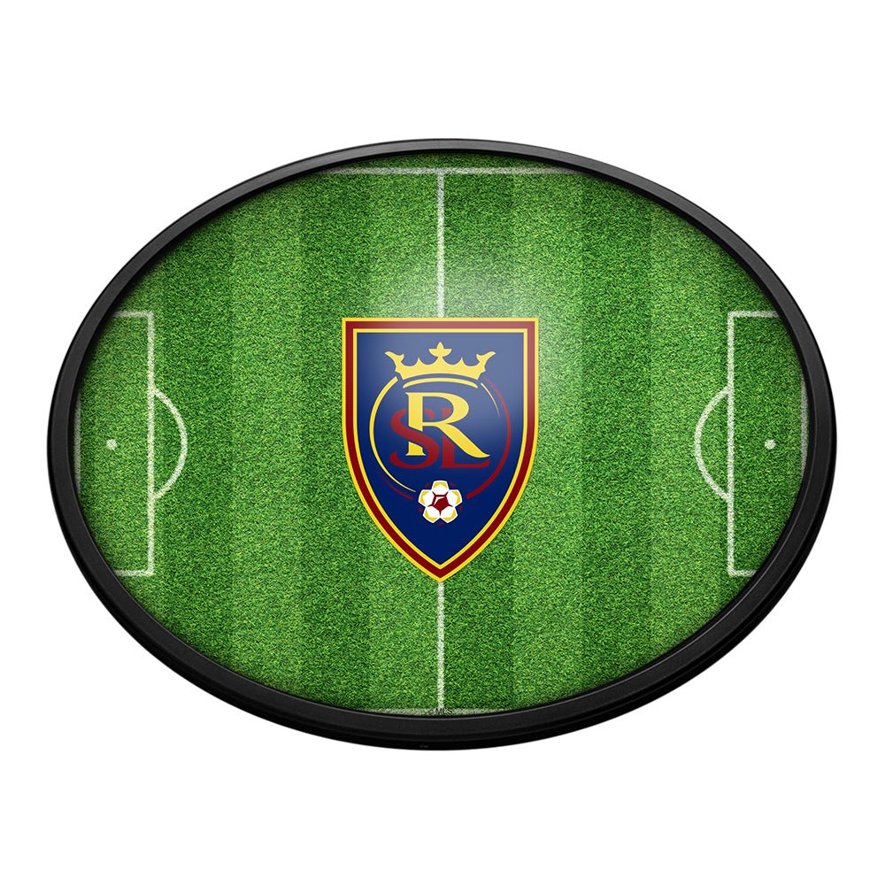 Real Salt Lake: Pitch - Oval Slimline Lighted Wall Sign - The Fan-Brand