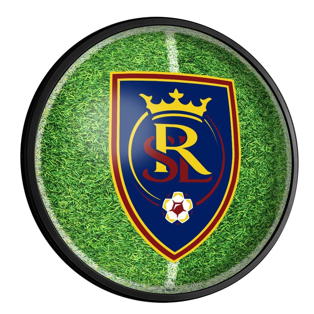 Real Salt Lake: Pitch - Round Slimline Lighted Wall Sign - The Fan-Brand