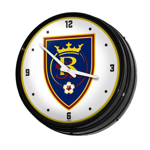 Real Salt Lake: Retro Lighted Wall Clock - The Fan-Brand