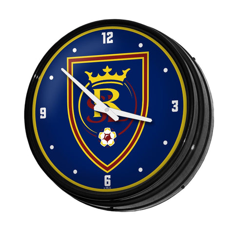 Real Salt Lake: Retro Lighted Wall Clock - The Fan-Brand