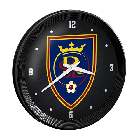 Real Salt Lake: Ribbed Frame Wall Clock - The Fan-Brand