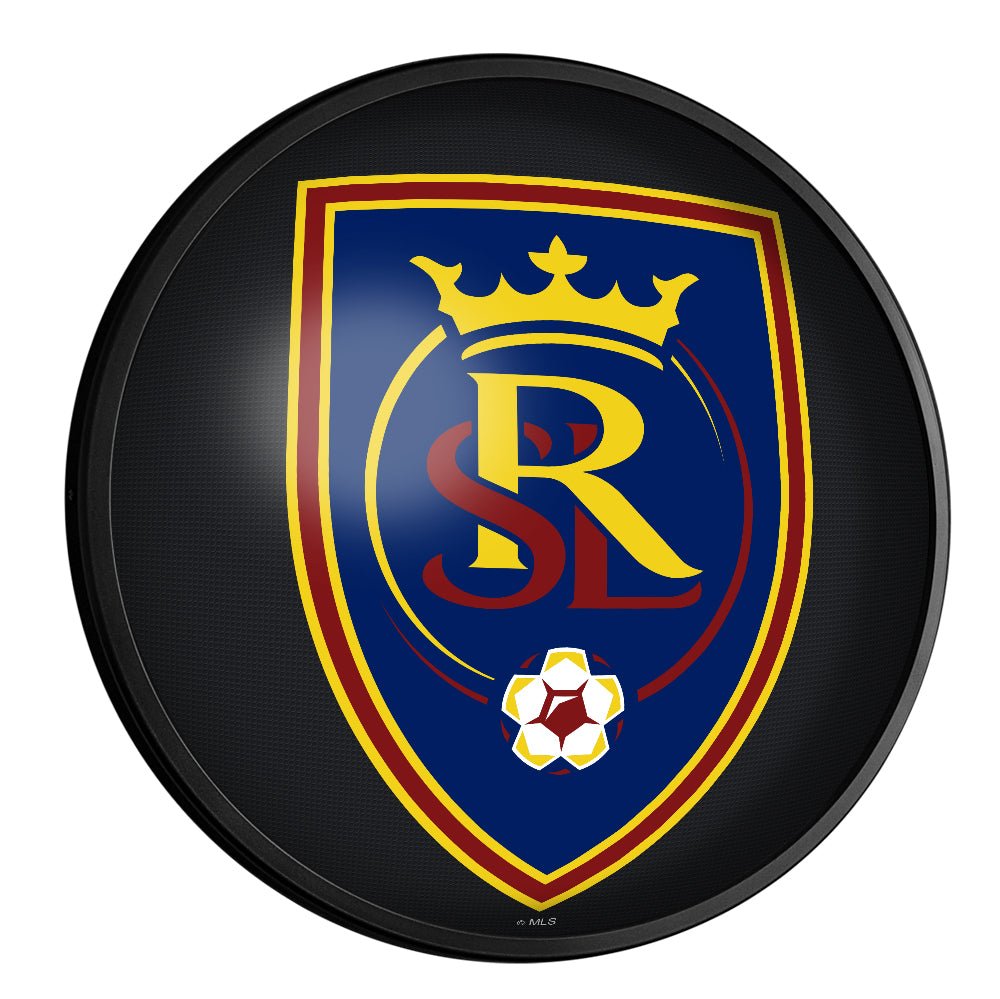 Real Salt Lake: Round Slimline Lighted Wall Sign - The Fan-Brand