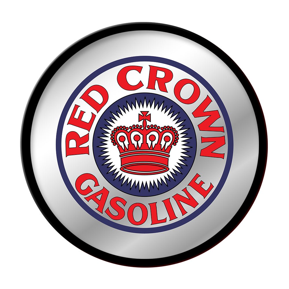 Red Crown: Modern Disc Mirrored Wall Sign - The Fan-Brand
