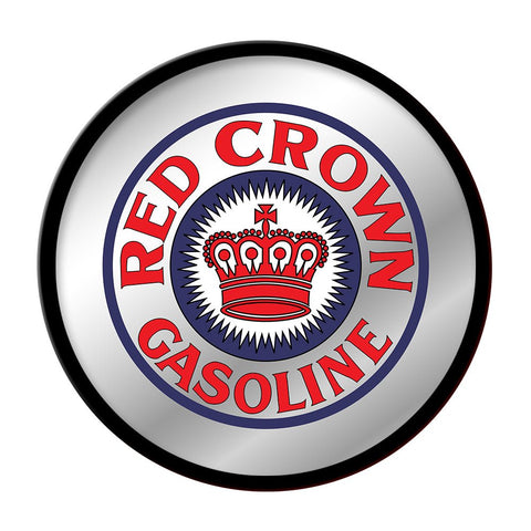 Red Crown: Modern Disc Mirrored Wall Sign - The Fan-Brand