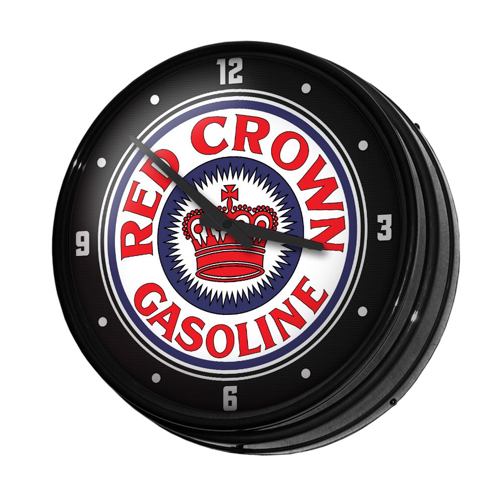 Red Crown: Retro Lighted Wall Clock - The Fan-Brand