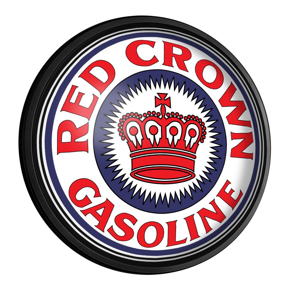 Red Crown: Round Slimline Lighted Wall Sign - The Fan-Brand