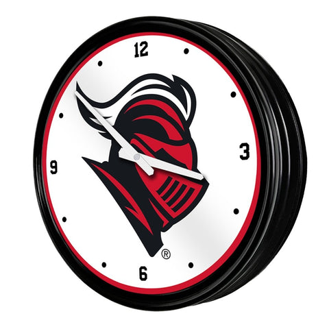 Rutgers Scarlet Knights: Knight - Retro Lighted Wall Clock - The Fan-Brand