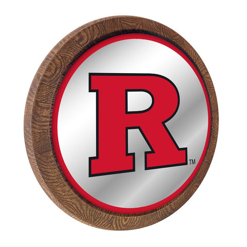 Rutgers Scarlet Knights: Mirrored Barrel Top Mirrored Wall Sign - The Fan-Brand