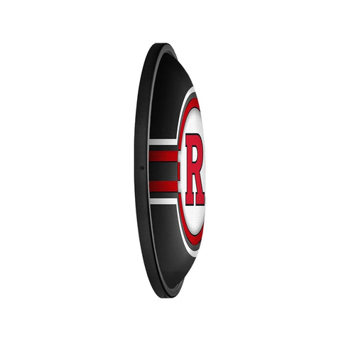 Rutgers Scarlet Knights: Oval Slimline Lighted Wall Sign - The Fan-Brand