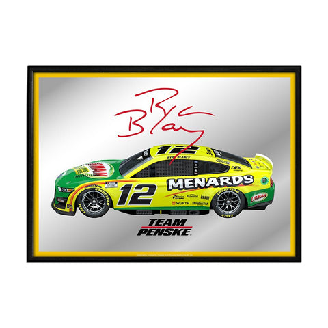 Ryan Blaney: Framed Mirrored Wall Sign - The Fan-Brand