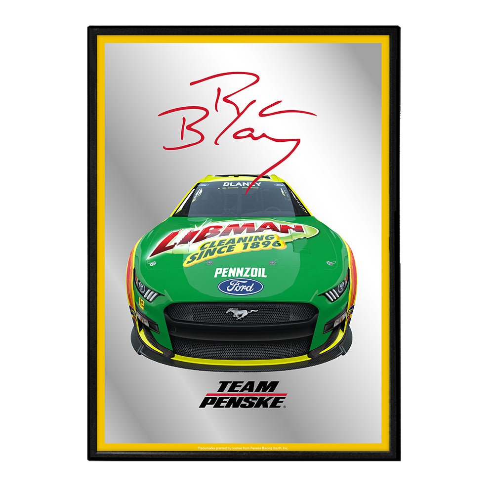 Ryan Blaney: Head On - Framed Mirrored Wall Sign - The Fan-Brand