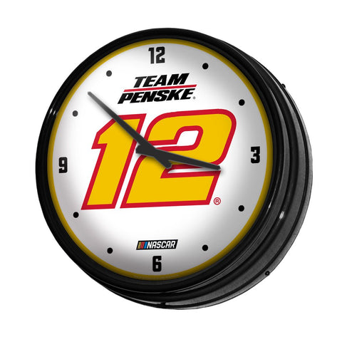 Ryan Blaney: Retro Lighted Wall Clock - The Fan-Brand