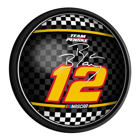 Ryan Blaney: Round Slimline Lighted Wall Sign - The Fan-Brand