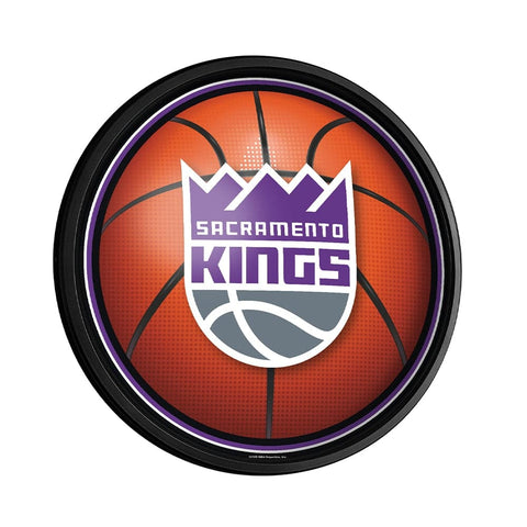 Sacramento Kings: Basketball - Round Slimline Lighted Wall Sign - The Fan-Brand