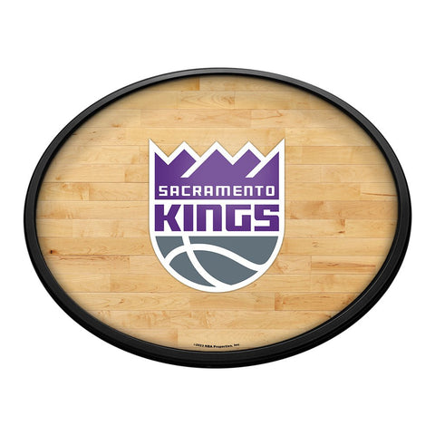 Sacramento Kings: Hardwood - Oval Slimline Lighted Wall Sign - The Fan-Brand