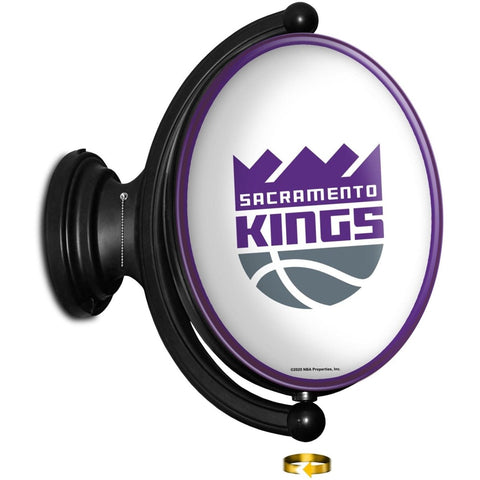Sacramento Kings: Original Oval Rotating Lighted Wall Sign - The Fan-Brand