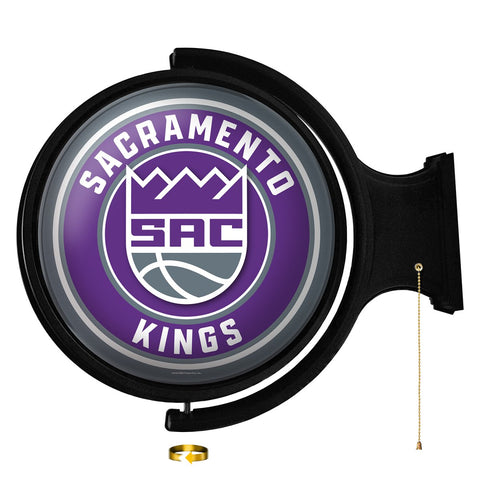 Sacramento Kings: Original Round Rotating Lighted Wall Sign - The Fan-Brand