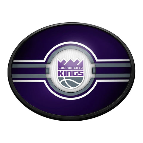 Sacramento Kings: Oval Slimline Lighted Wall Sign - The Fan-Brand