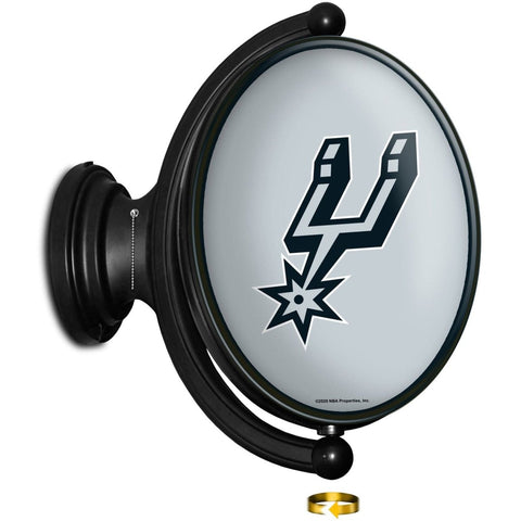 San Antonio Spurs: Original Oval Rotating Lighted Wall Sign - The Fan-Brand