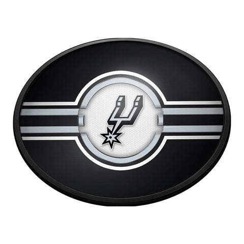San Antonio Spurs: Oval Slimline Lighted Wall Sign - The Fan-Brand