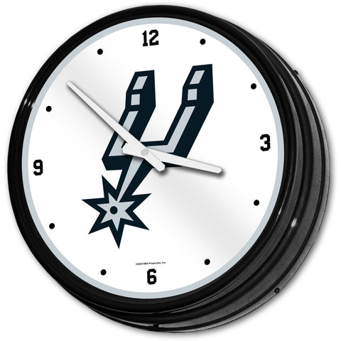 San Antonio Spurs: Retro Lighted Wall Clock - The Fan-Brand