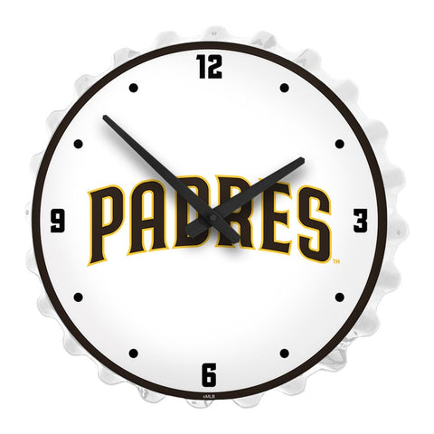 San Diego Padres: Bottle Cap Lighted Wall Clock - The Fan-Brand