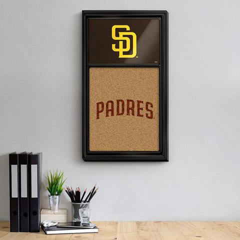 San Diego Padres: Dual Logo - Cork Note Board - The Fan-Brand