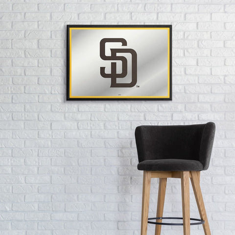 San Diego Padres: Framed Mirrored Wall Sign - The Fan-Brand
