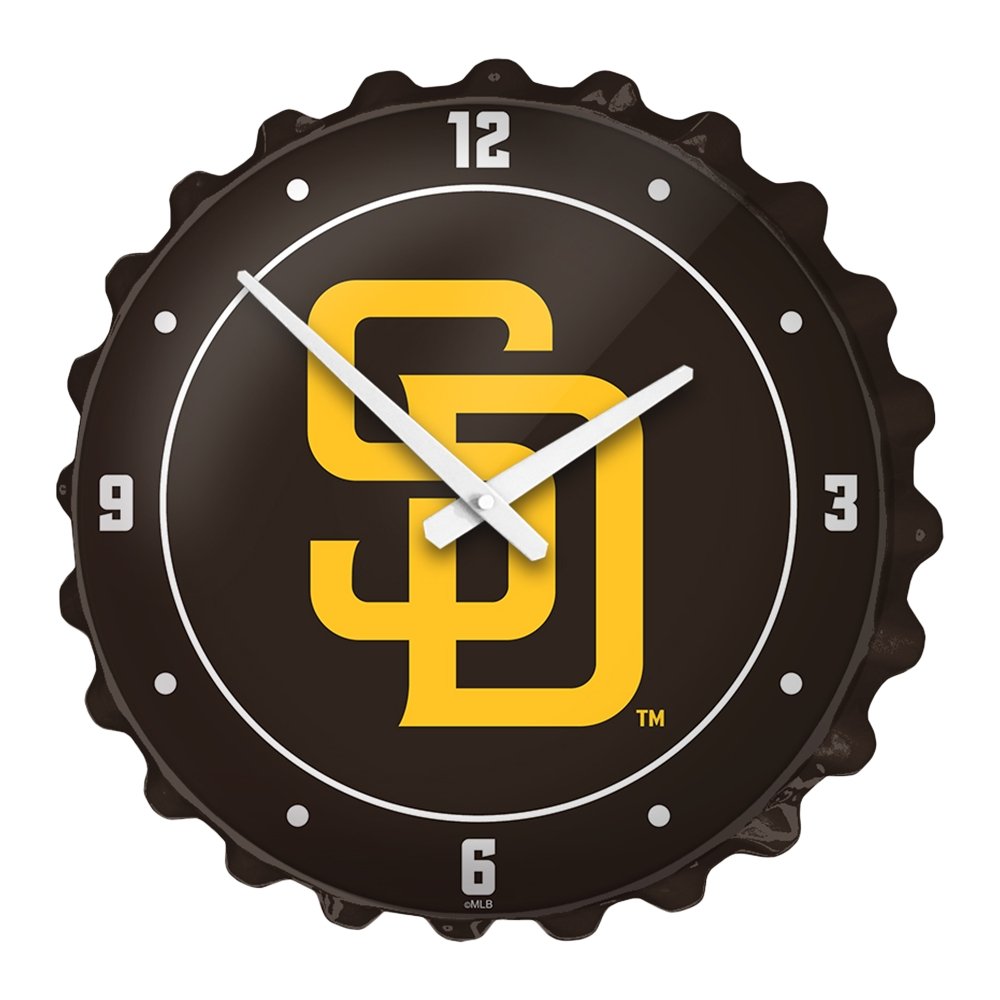 San Diego Padres: Logo - Bottle Cap Wall Clock - The Fan-Brand