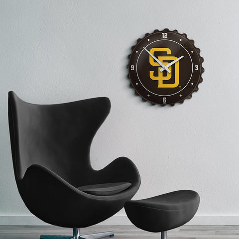 San Diego Padres: Logo - Bottle Cap Wall Clock - The Fan-Brand