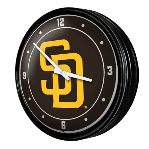 San Diego Padres: Logo - Retro Lighted Wall Clock - The Fan-Brand