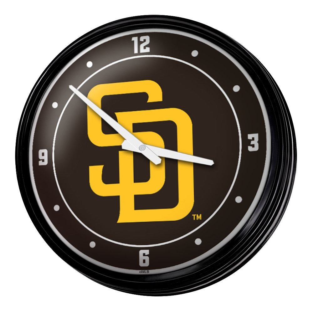 San Diego Padres: Logo - Retro Lighted Wall Clock - The Fan-Brand