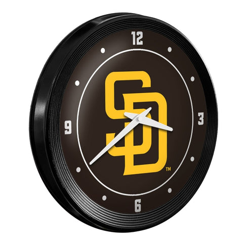 San Diego Padres: Logo - Ribbed Frame Wall Clock - The Fan-Brand