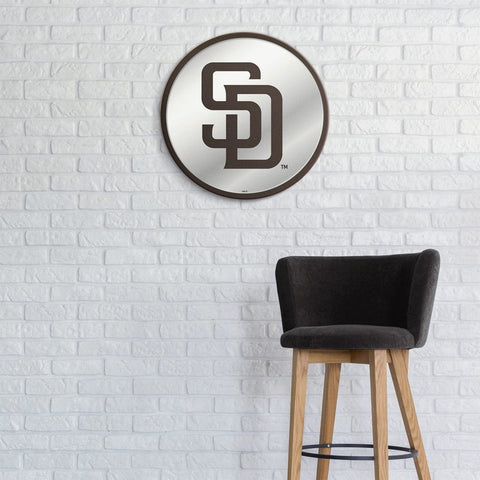 San Diego Padres: Modern Disc Mirrored Wall Sign - The Fan-Brand