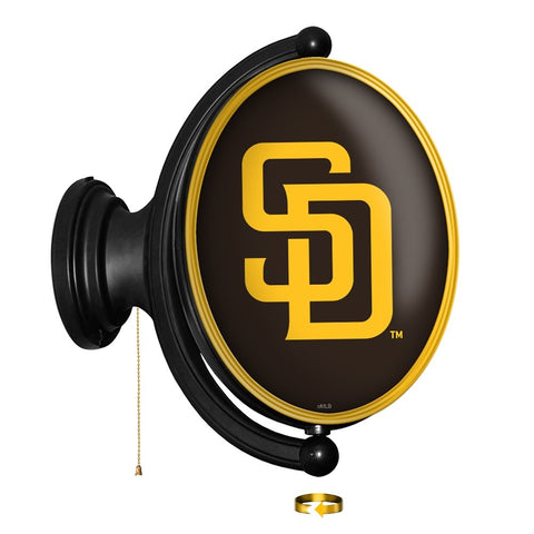 San Diego Padres: Original Oval Rotating Lighted Wall Sign - The Fan-Brand