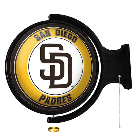 San Diego Padres: Original Round Rotating Lighted Wall Sign - The Fan-Brand