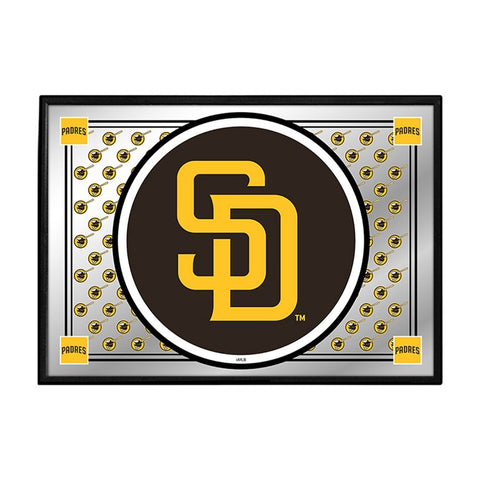 San Diego Padres: Team Spirit - Framed Mirrored Wall Sign - The Fan-Brand