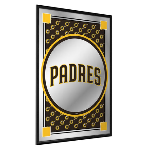 San Diego Padres: Vertical Team Spirit - Framed Mirrored Wall Sign - The Fan-Brand