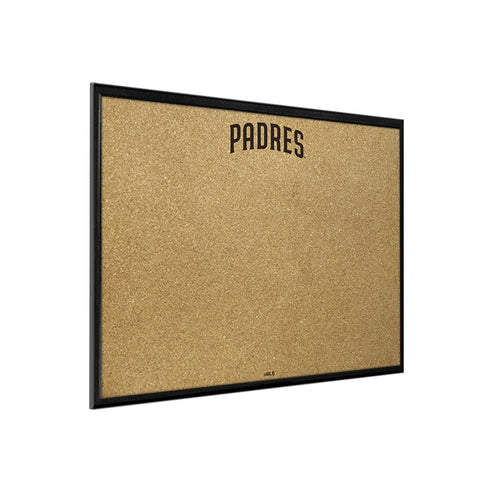 San Diego Padres: Wordmark - Framed Corkboard - The Fan-Brand